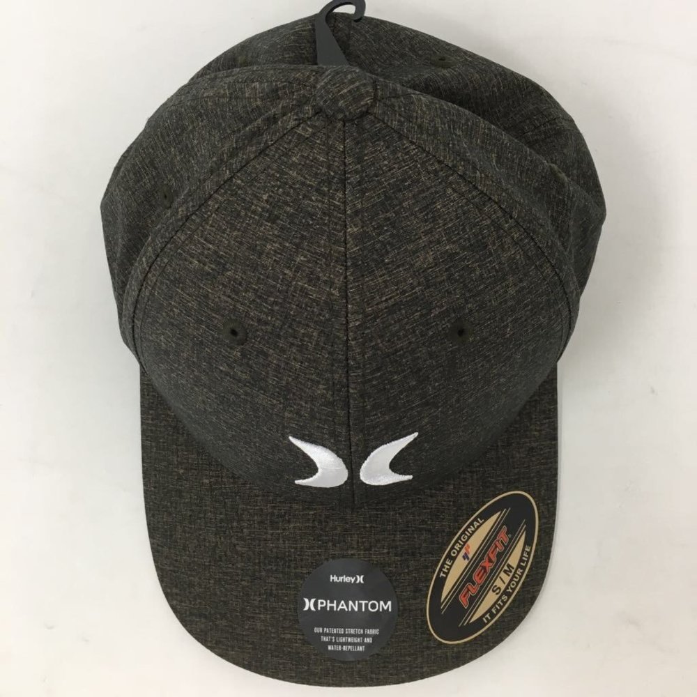 Flexfit Mens Baseball Cap Hat Green Hurley Heathered Logo Embroidered L-XL New - Picture 5 of 8